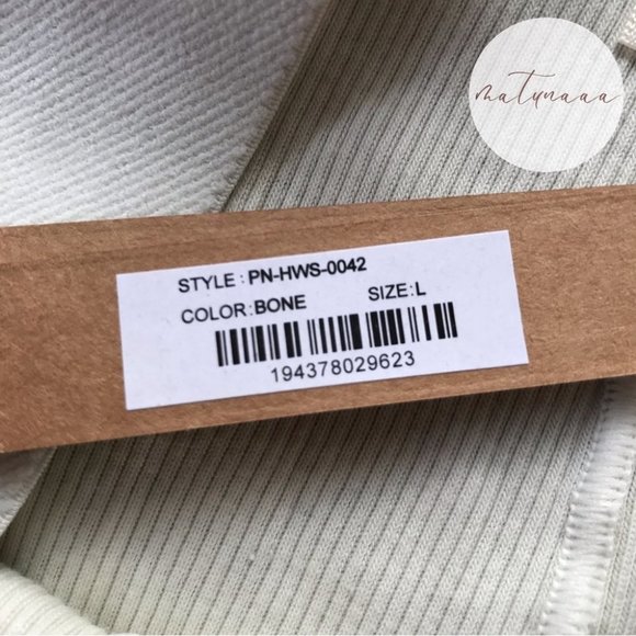 Skims Cotton Rib Boxer in Bone L - Picture 3 of 3